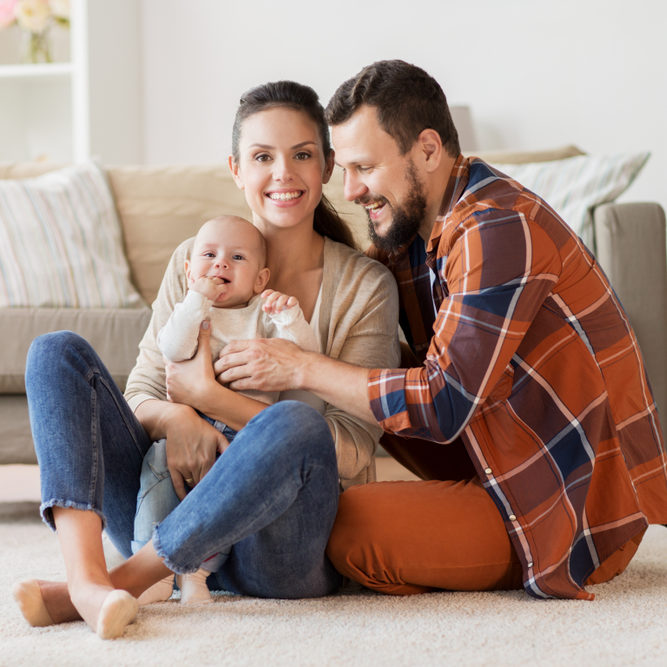 mother, father and child